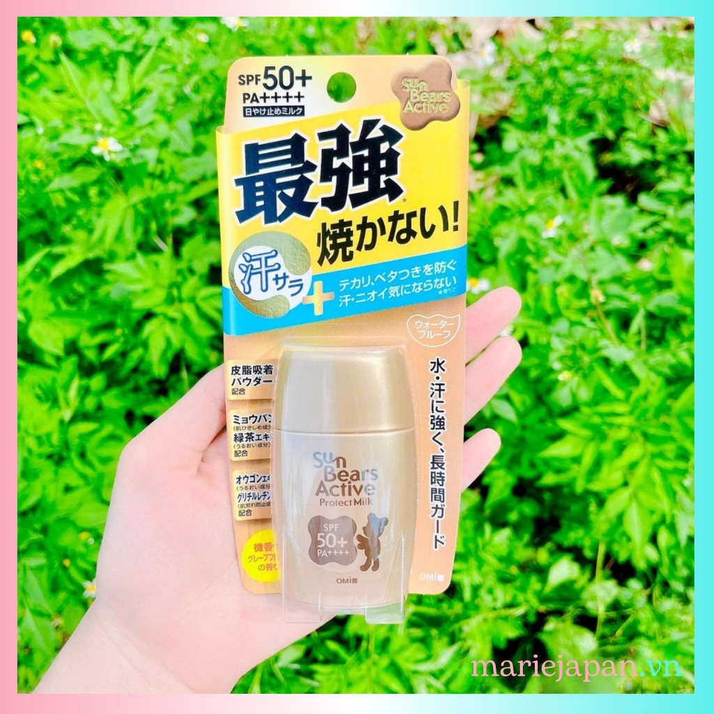 Kem Chống Nắng Omi Sun Bears Strong Super - ĐỎ NHẸ DỊU Lọ 30g