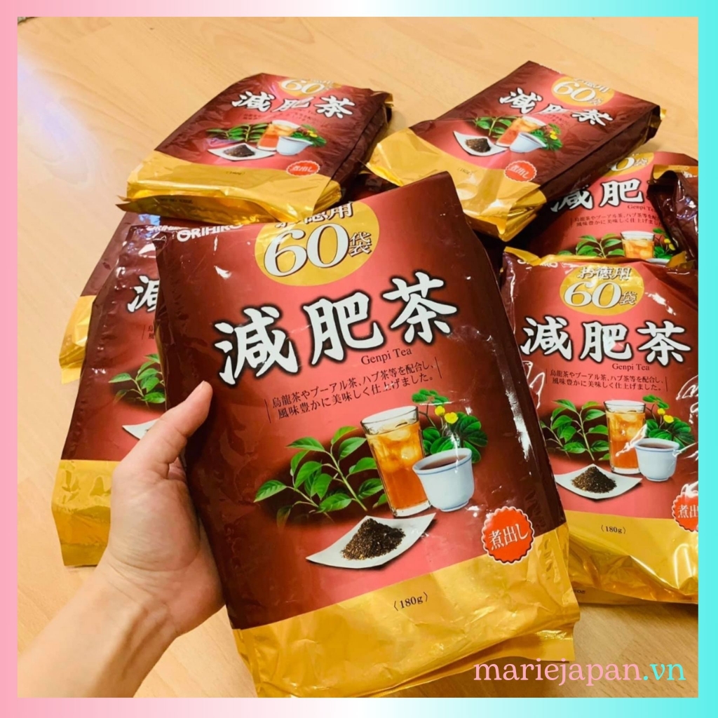 Trà giảm mỡ bụng Orihiro Genpi Nhật Bản Túi 60 Gói
