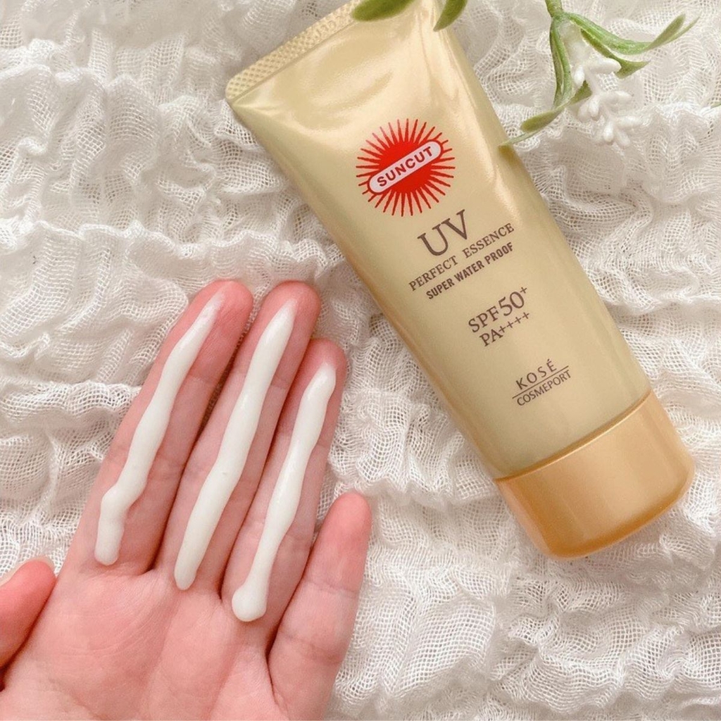 Tinh Chất Chống Nắng Kosé Suncut Super Waterproof SPF50 PA+++ Siêu Chống Nước Mỏng Nhẹ Trên Da Nhật Bản 60g
