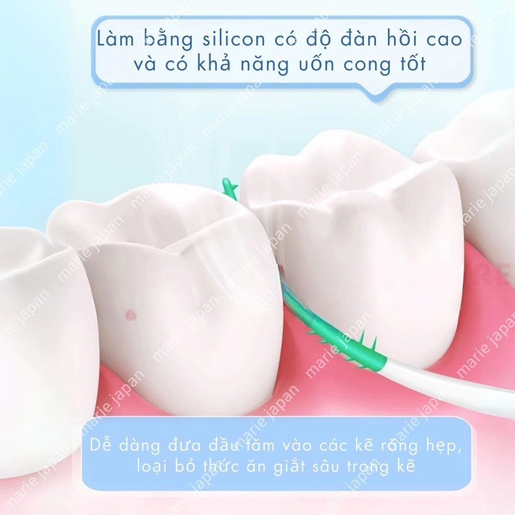Tăm Silicon Smart Inn Interdental Làm Sạch Kẽ Răng Dịu Nhẹ An Toàn Nhật Bản