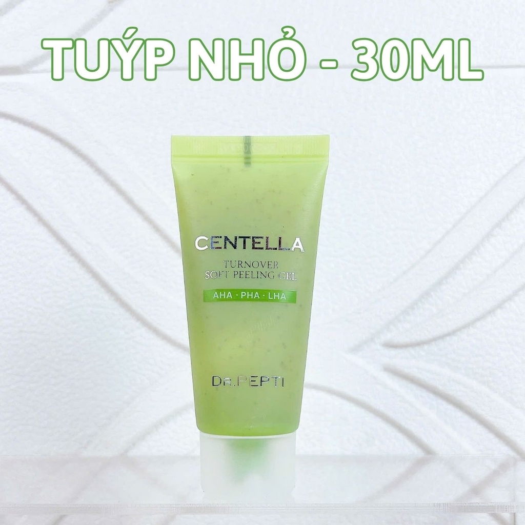 Tẩy Tế Bào Chết Mặt Dr.Pepti Centella Turnover Soft Peeling Gel Dịu Nhẹ Sạch Sâu Dưỡng Ẩm Sáng Da Hàn Quốc Tuýp 30ml