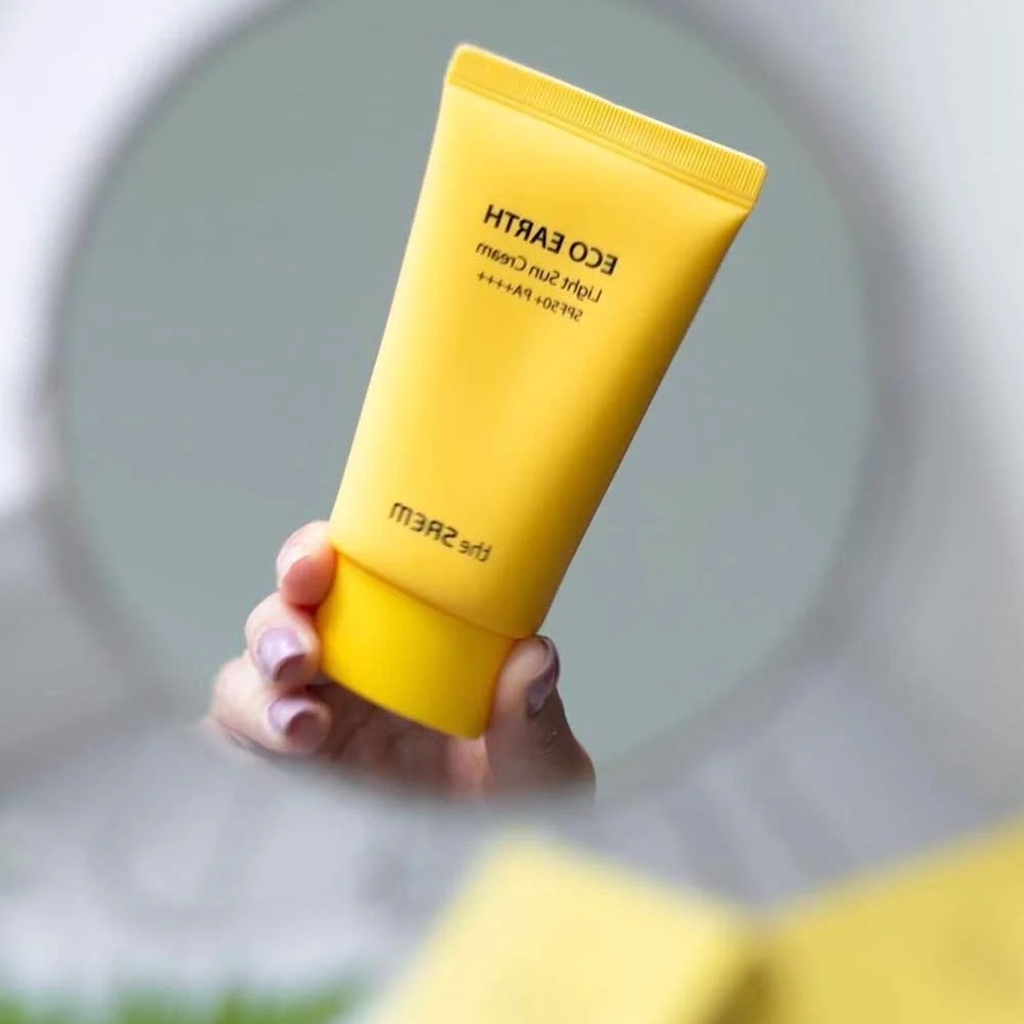 Kem Chống Nắng The Saem Eco Earth Pink Sun CREAM EX MẪU MỚI SPF50 - Tuýp 50ml