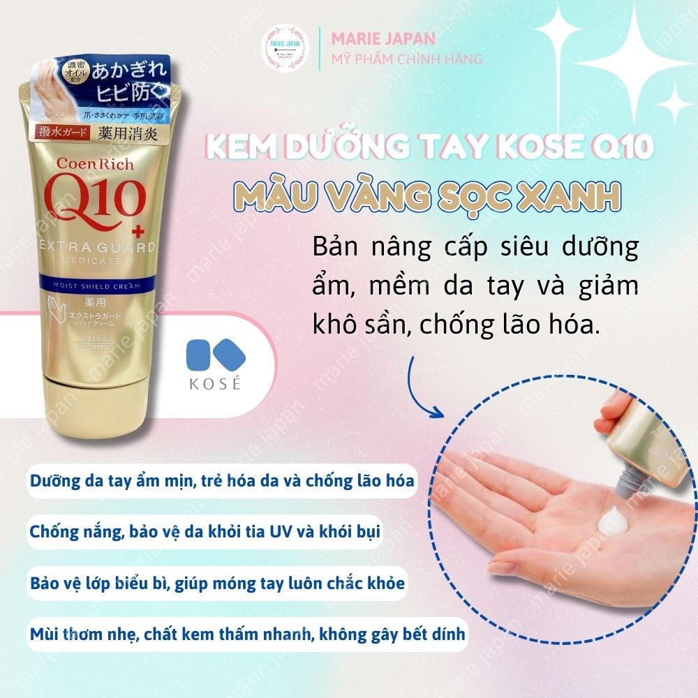 Kem Dưỡng Tay Q10 Mềm Mịn Kose Hand Cream 80g Nhật Bản