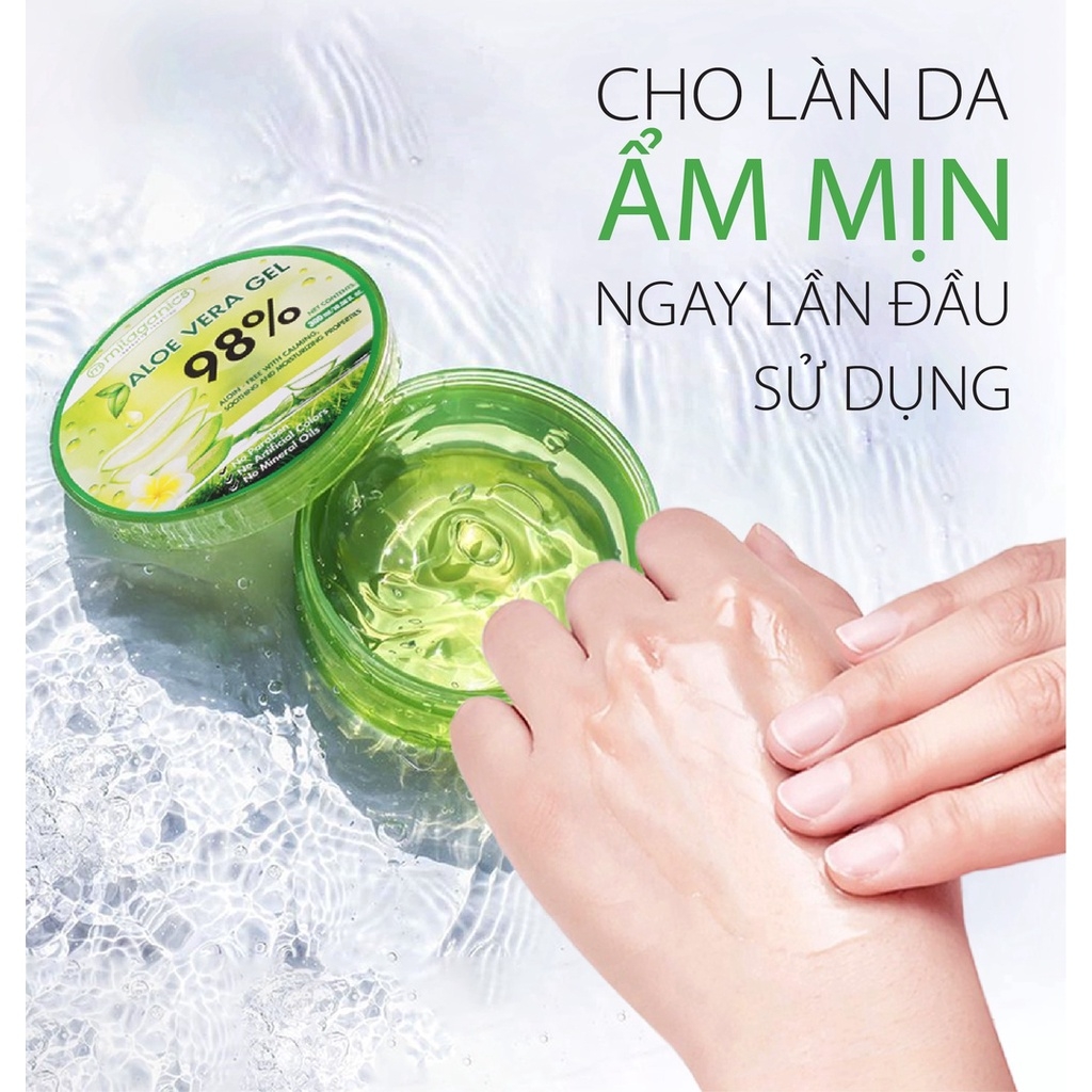 Gel Nha Đam Milaganics Dưỡng Ẩm Phục Hồi Mượt Da 300ml