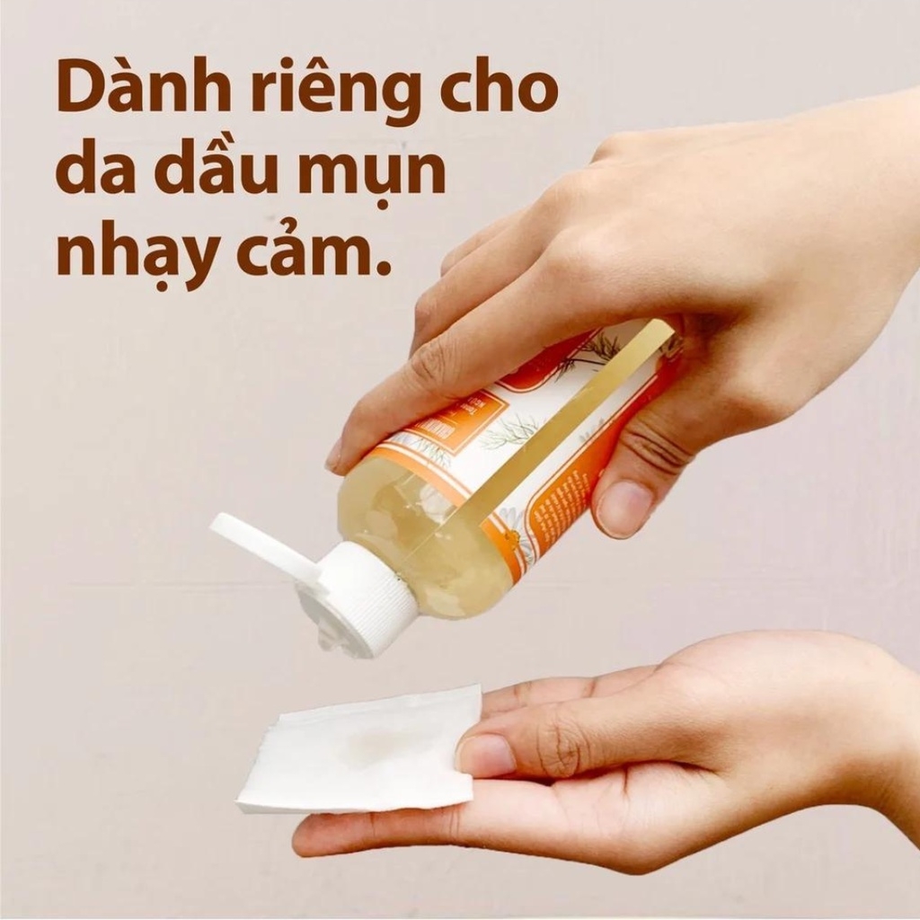 Toner Hoa Cúc AHA Milaganics Ngăn Mụn Giảm Dầu Chai 250ml