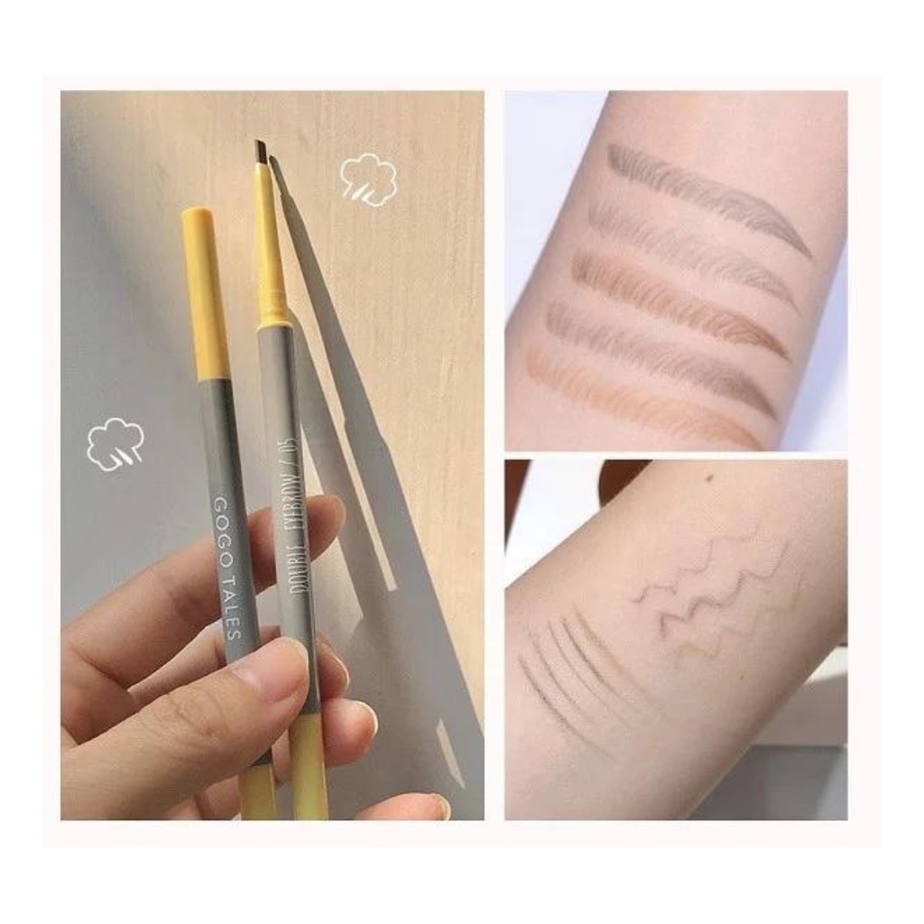 Chì Kẻ Mày 2 Đầu GOGO TALES-Cloud Mist Browpencil Siêu Mảnh Nhiều Màu