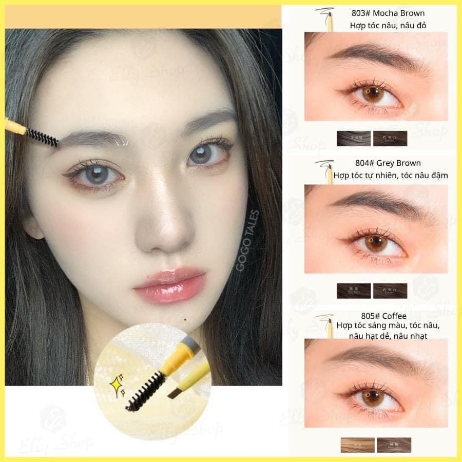 Chì Kẻ Mày 2 Đầu GOGO TALES-Cloud Mist Browpencil Siêu Mảnh Nhiều Màu
