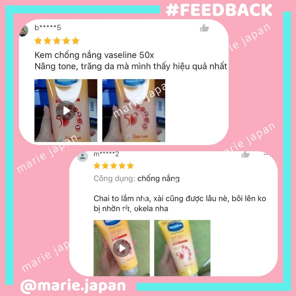 Dưỡng Thể Vaseline Healthy Bright 50X SPF50+ Tuýp 300ml