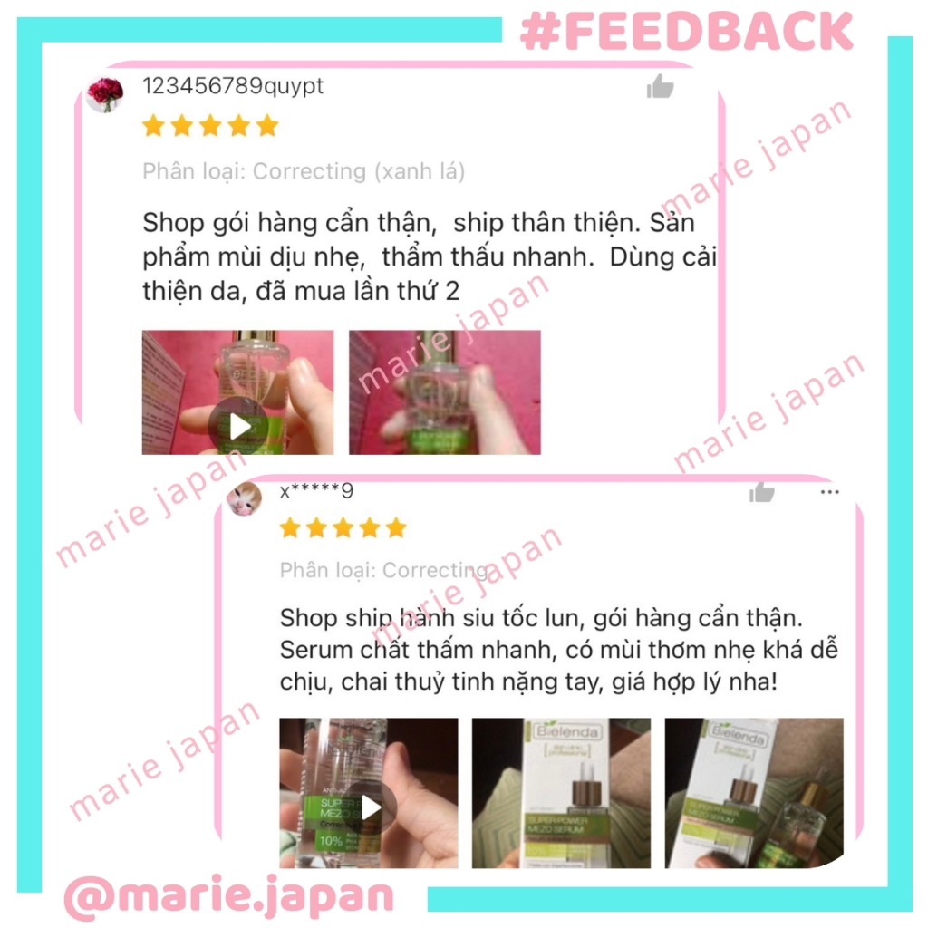 Serum Bielenda Super Power Mezo Moisturizing HA Xanh Dương Chai 30ml