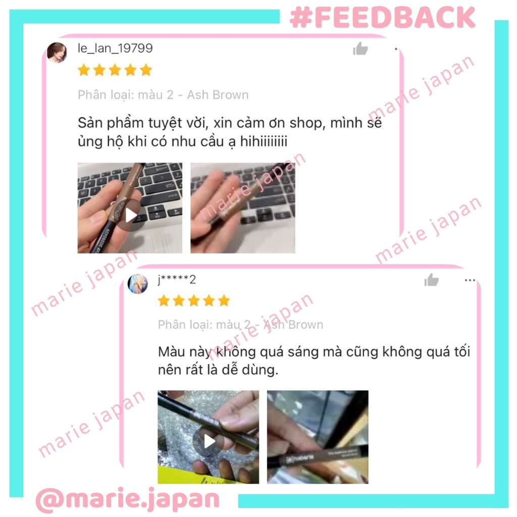 Chì Kẻ Mày Hai Đầu Habaria Pro EyeBrow Pencil Chống Thấm Nước
