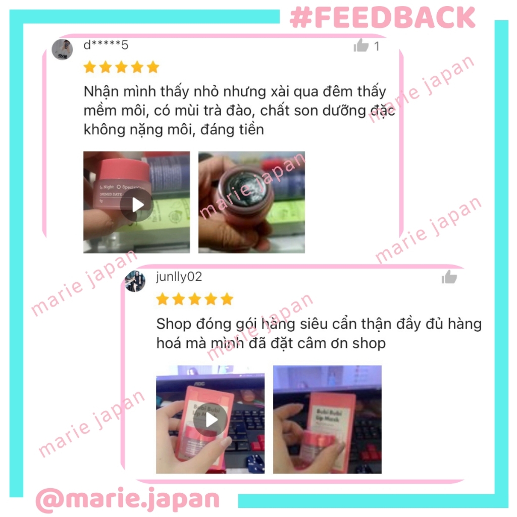 Mặt Nạ Môi Unpa Bubi Bubi Dưỡng Ẩm Làm Hồng Môi Lip Mask Hủ 9g