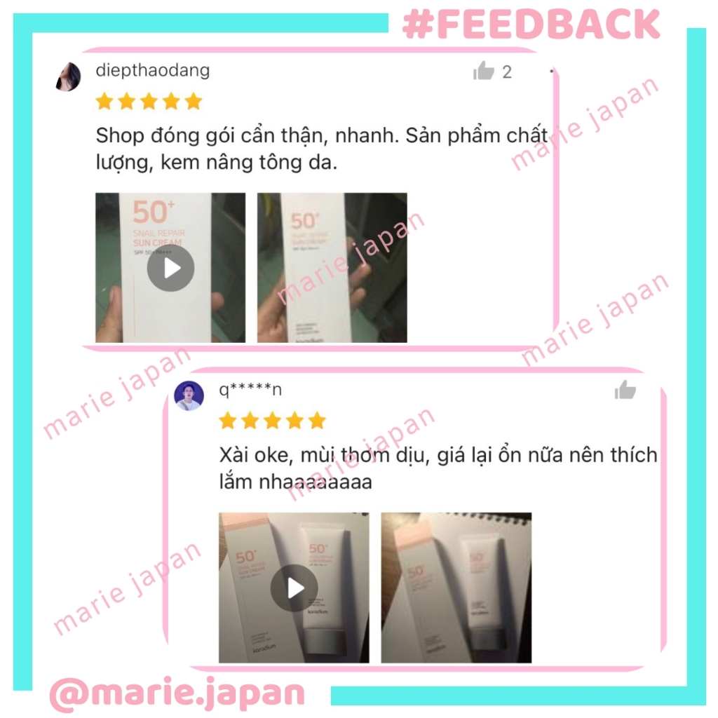 Kem Chống Nắng Karadium Snail Repair Sun Cream Tuýp 70ml