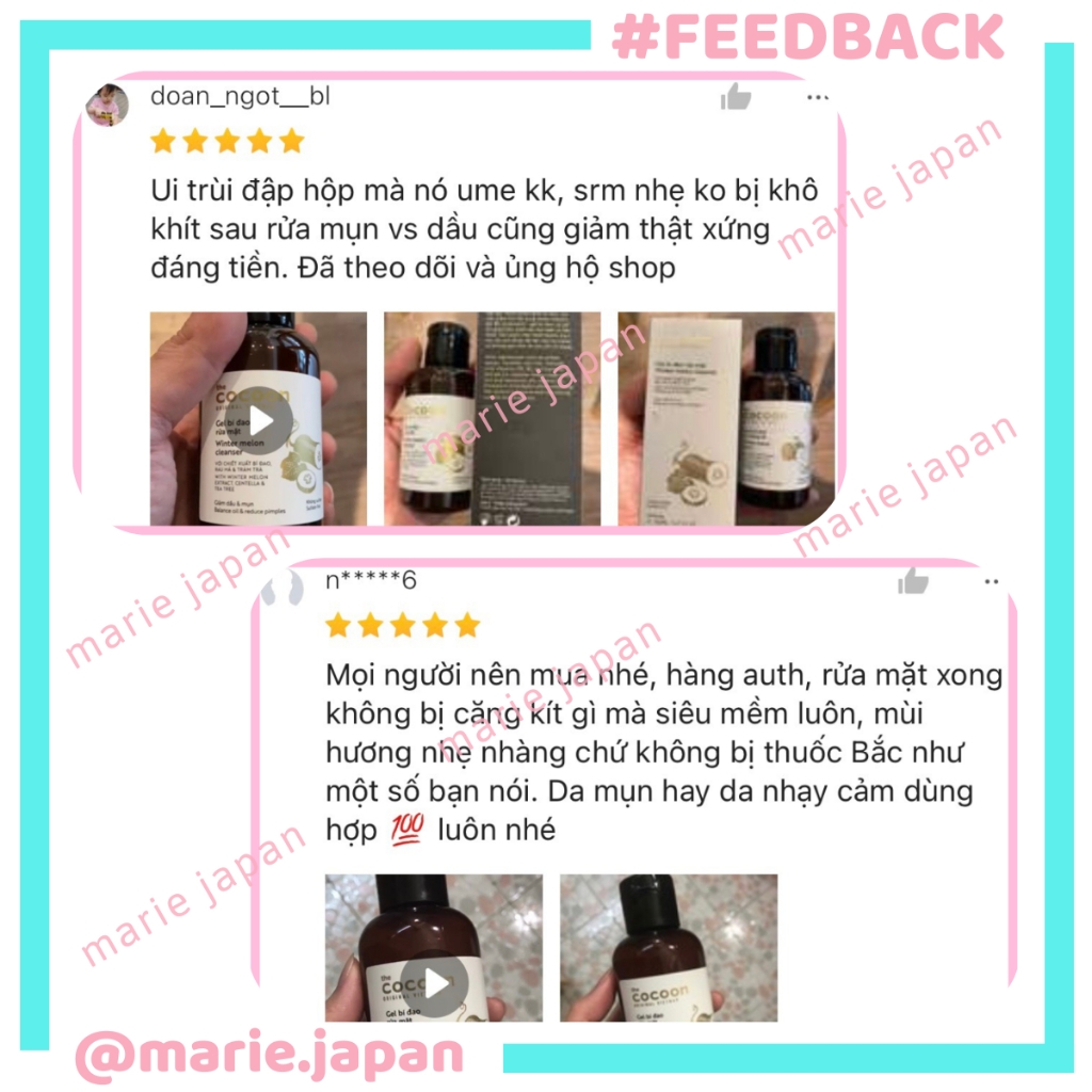 Gel Rửa Mặt Bí Đao Cocoon Làm Sạch Sâu Giảm Dầu Mụn Winter Melon Cleanser