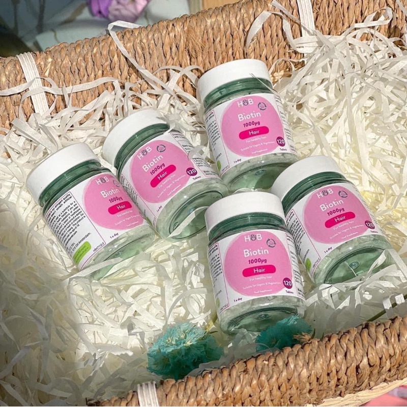 Viên Uống Holland & Barrett Biotin Hỗ Trợ Kích Mọc Tóc 120 Viên