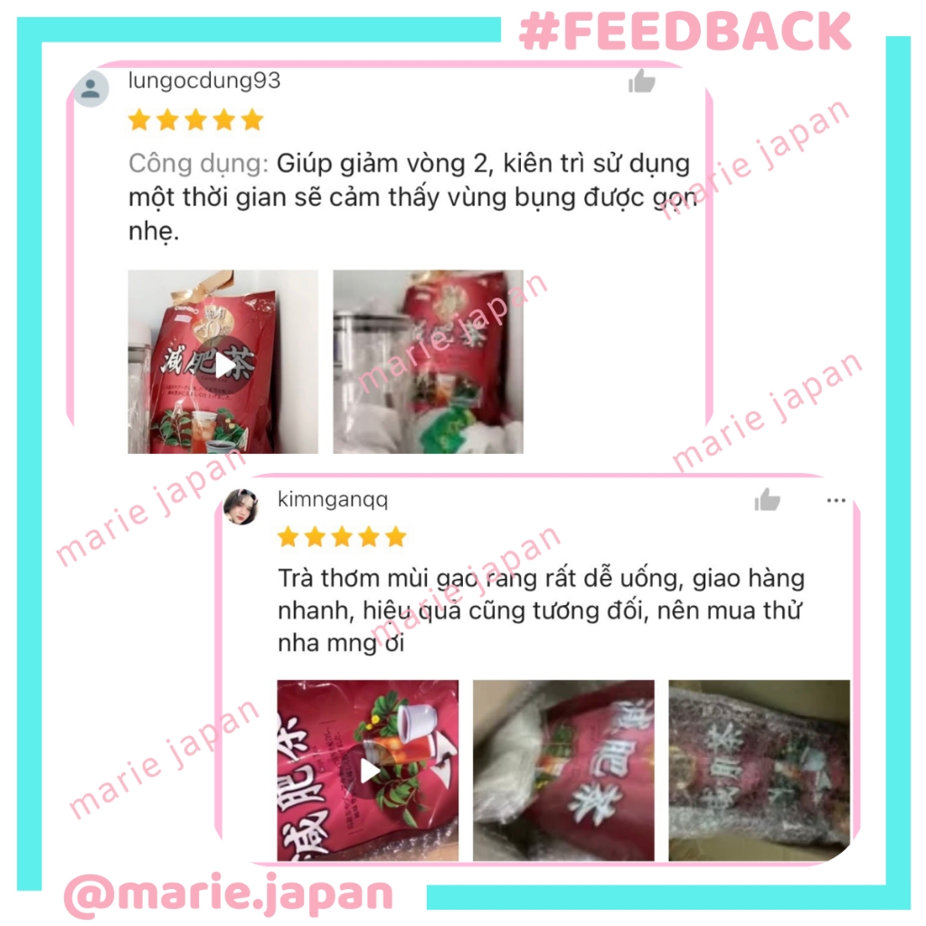 Trà giảm mỡ bụng Orihiro Genpi Nhật Bản Túi 60 Gói