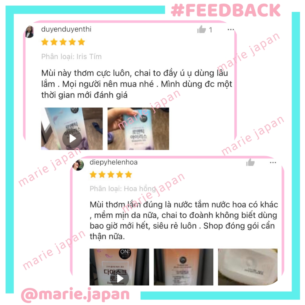 Sữa Tắm Hương Nước Hoa On The Body Dưỡng Ẩm Thơm Lâu Hàn Quốc 900g