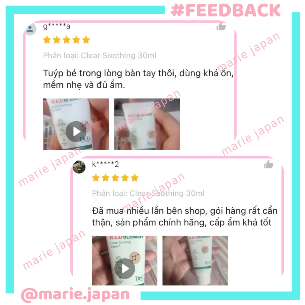 Kem Dưỡng Dr.G R.E.D Blemish Clear Soothing Cream Làm Dịu Phục Hồi Da 30ml