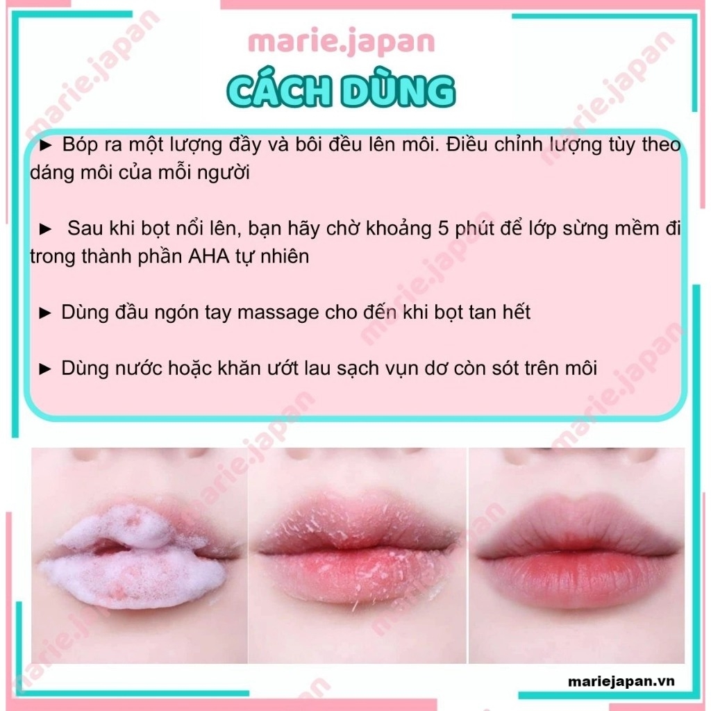 Tẩy Tế Bào Chết Môi Bubi Bubi Bubble Lip Scrub Red Sủi Bọt 10ml
