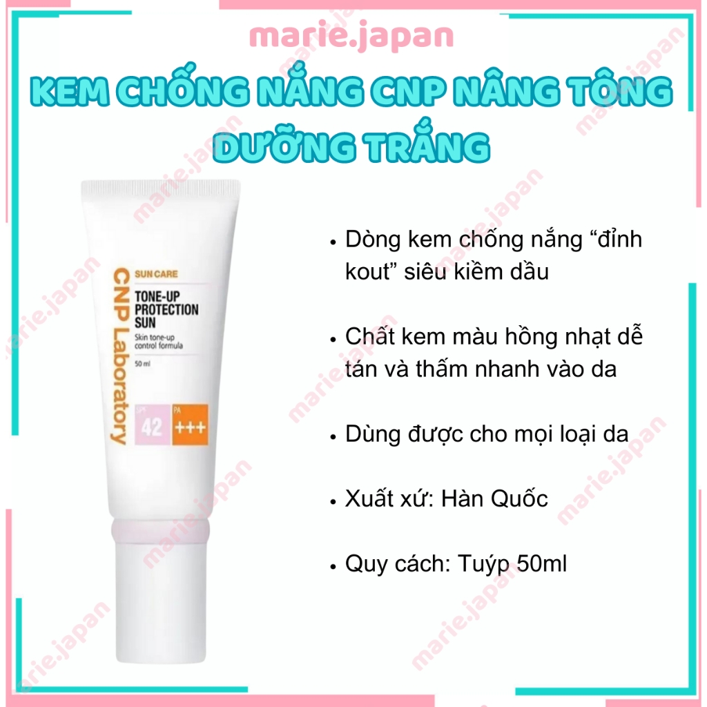 Kem Chống Nắng CNP Laboratory Tone Up Protection Sun SPF42 Tuýp 50ml