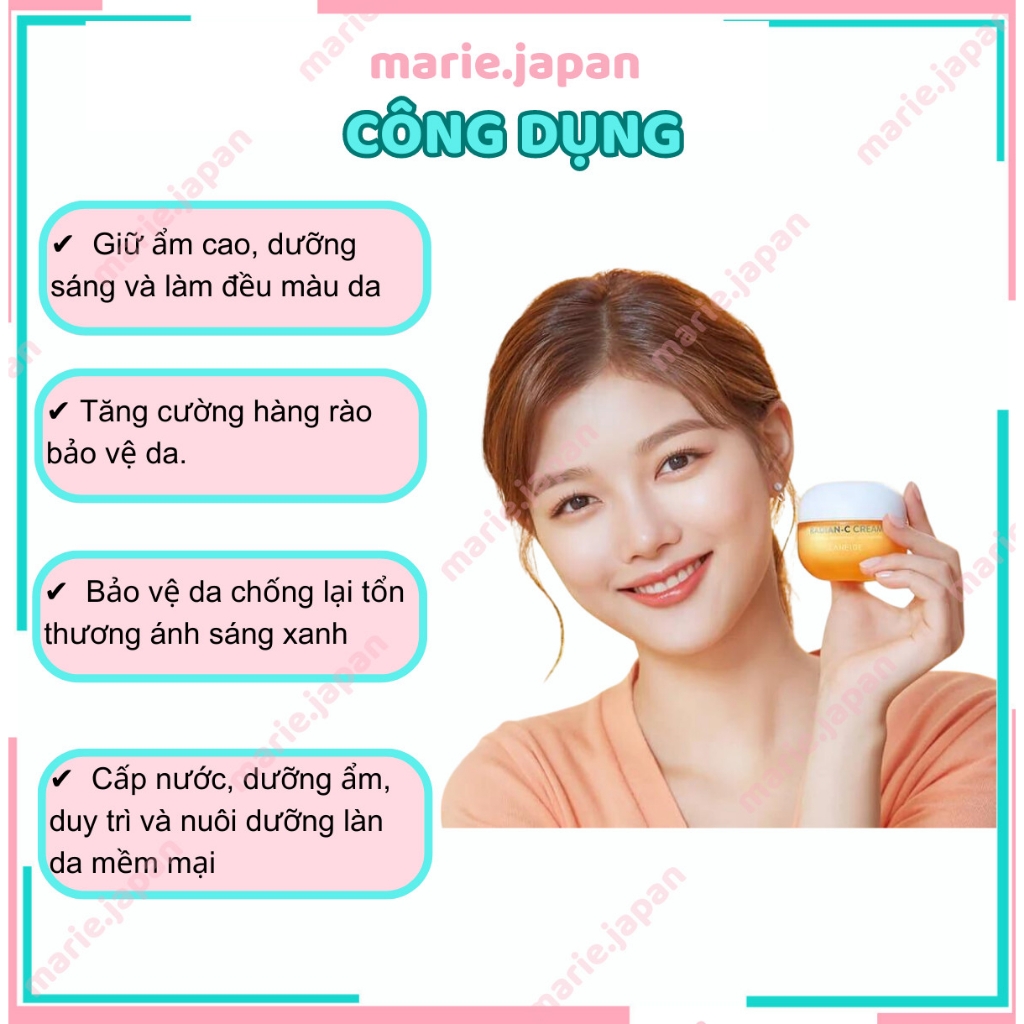 Kem Dưỡng Trắng Da Làm Mờ Đốm Nâu LANEIGE Radian-C Cream - Minisize 10ml