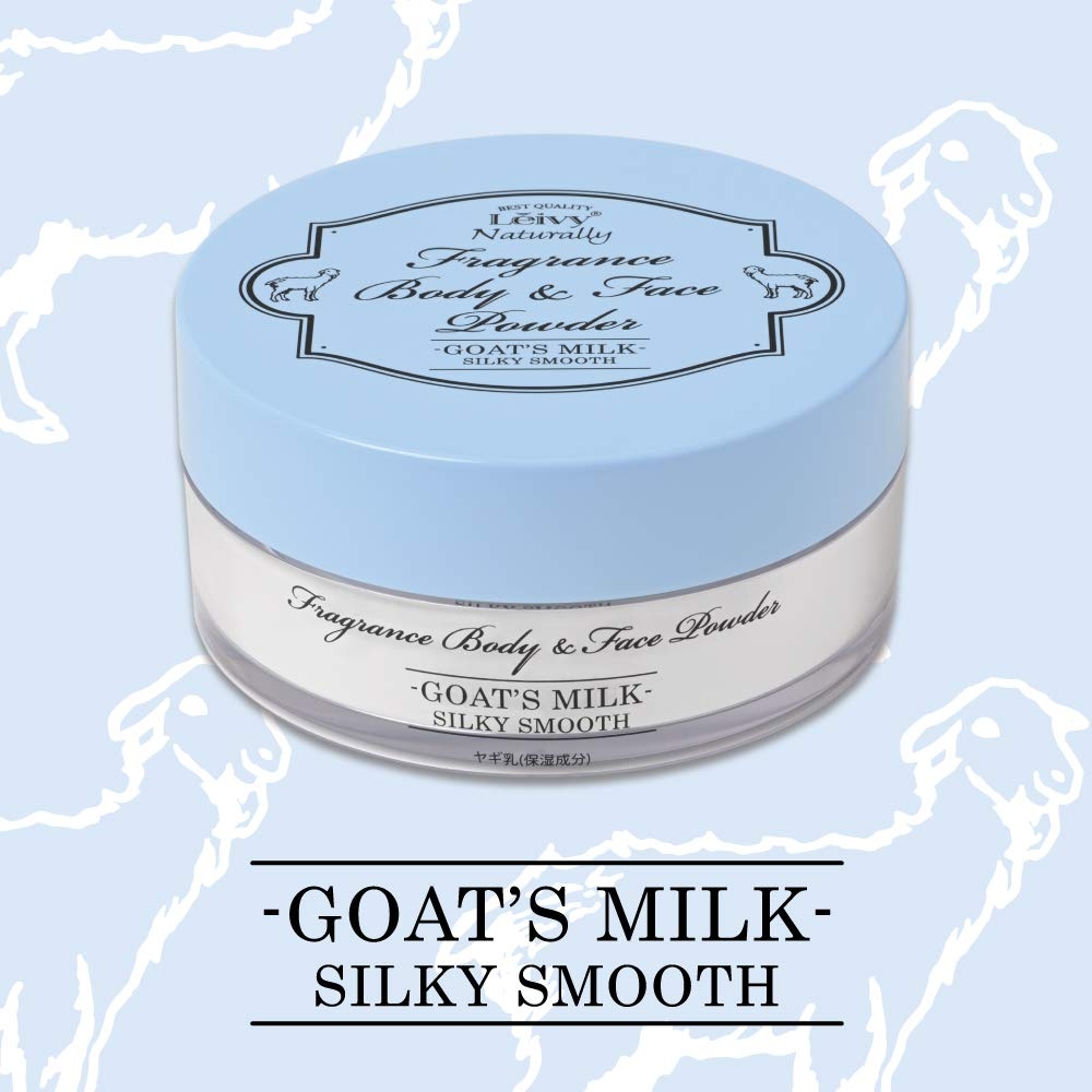 Phấn Phủ Leivy Fragrance Body & Face Powder Goat Milk 6g Nhật Bản