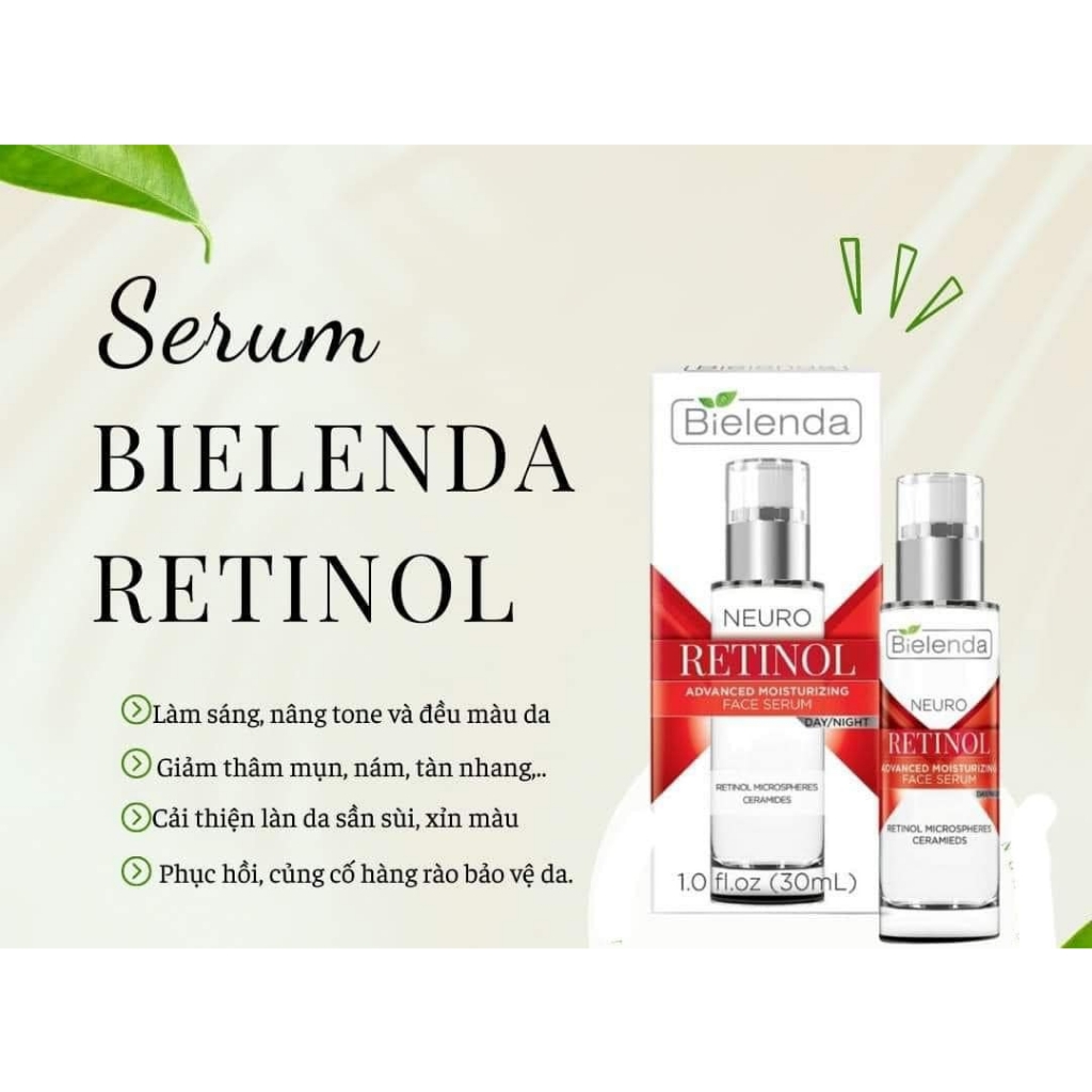 Serum Bielenda Chống Lão Hóa Căng Mịn Da Neuro Retinol Advanced Moisturizing 30ml
