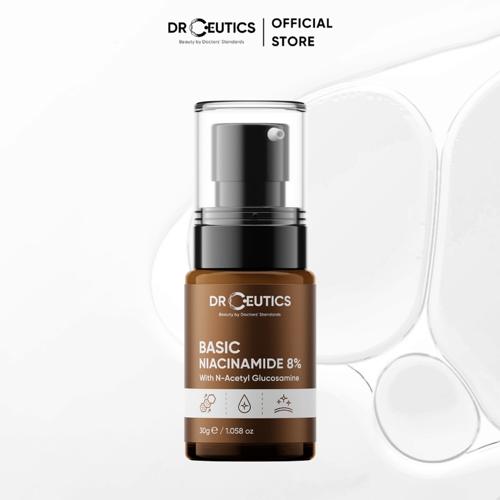 Serum DrCeutics B3 Basic Niacinamide 8% Sáng Da Mờ Thâm Kiềm Dầu Phù Hợp Cho Da Dầu Mụn - Chai 30g