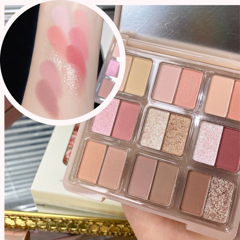 Bảng Mắt 18 Ô Hold Live Thỏ Hoa Nhiều Màu Nhũ Lì Lấp Lánh Bám Tốt Lâu Trôi Sweet Garden Bunny