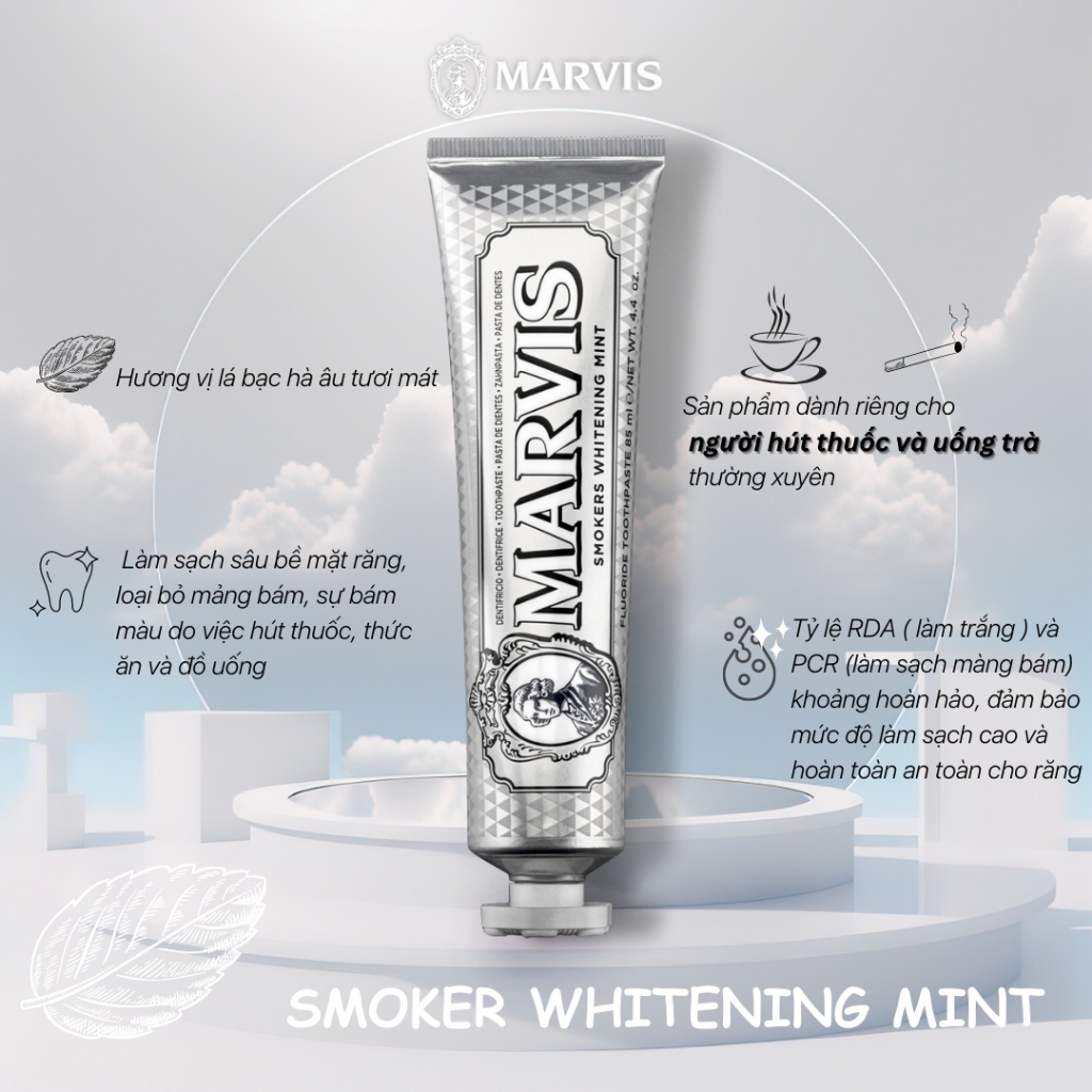 Kem Đánh Răng Marvis Siêu Sạch Mảng Bám Trắng Răng Thơm Miệng Ý - 85ml