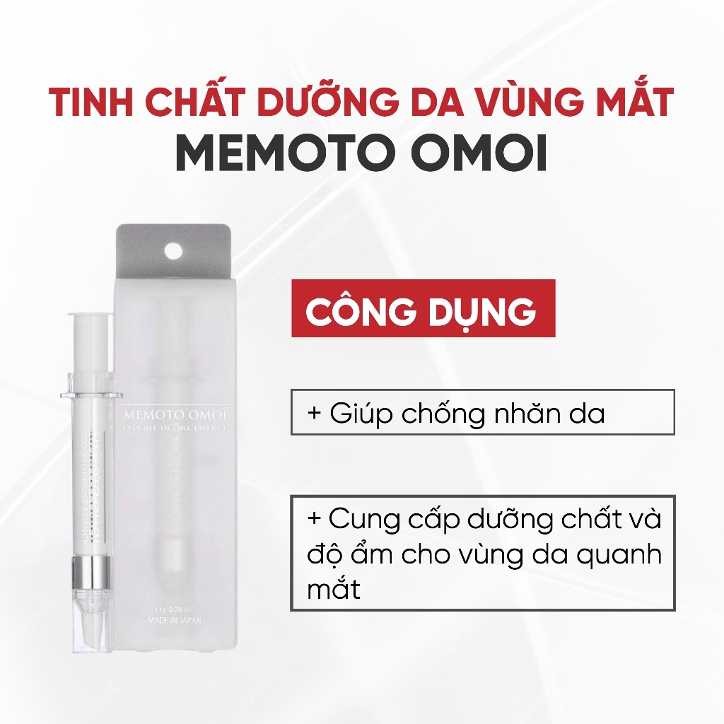 Serum Dưỡng Mắt NMN Memoto Omoi Giảm Thâm Quầng Dưỡng Sáng Trẻ Hóa Da Mắt Nhật Bản 11g
