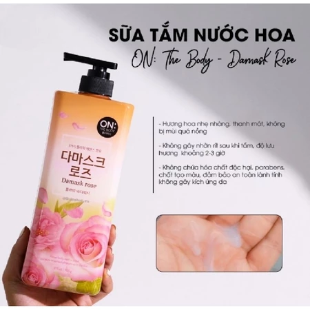 Sữa Tắm Hương Nước Hoa On The Body Dưỡng Ẩm Thơm Lâu Hàn Quốc 900g
