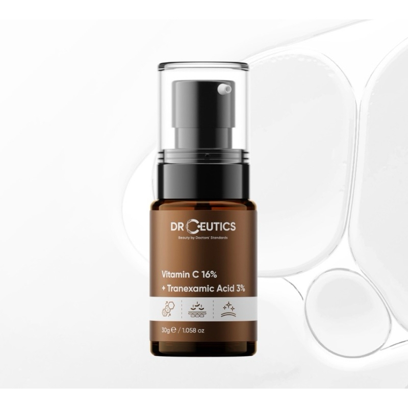 Serum DrCeutics Vitamin C 16% + Tranexamic Acid 3% Dưỡng Sáng Mờ Thâm Nám Chống Lão Hóa Da - Chai 30g