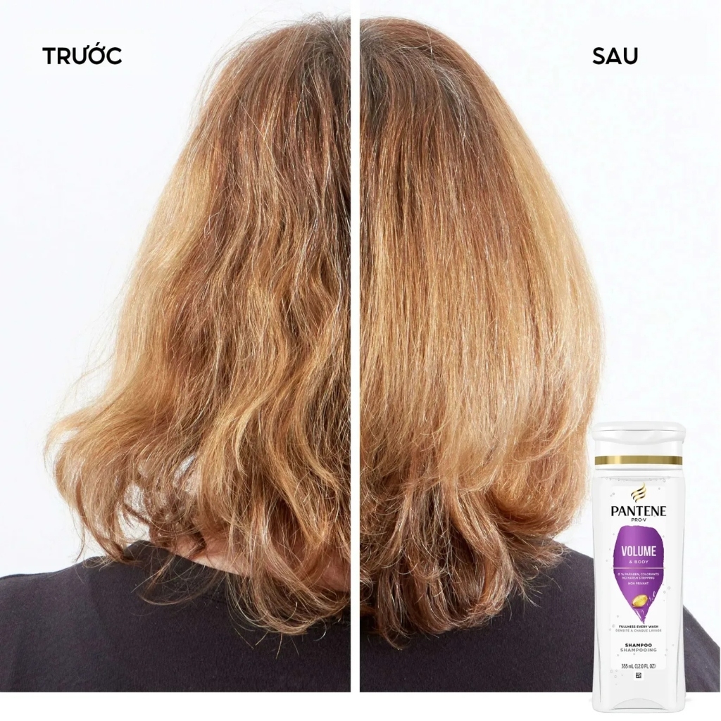 Dầu Gội Xả Pantene Pro-V 2In1 Bản Mỹ Phục Hồi Tóc Óng Mượt Tơi Phồng