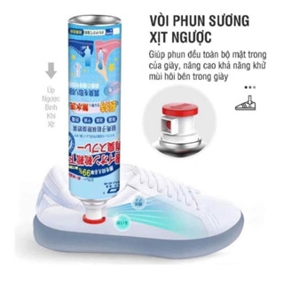 Xịt khử mùi giày nano bạc đa năng JIXUAN 260ml