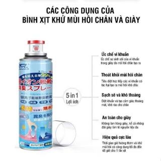 Xịt khử mùi giày nano bạc đa năng JIXUAN 260ml
