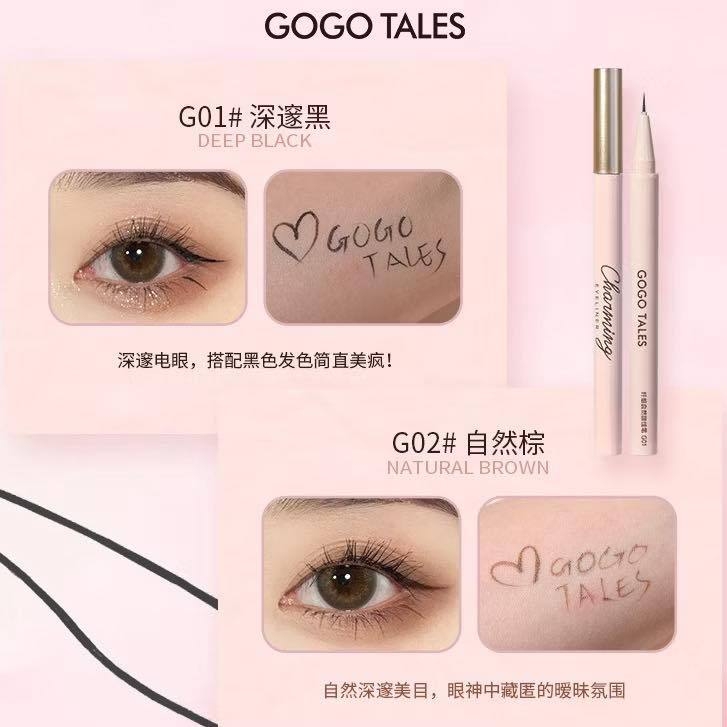 Bút Kẻ Mắt Gogo Tales Charming Fine Natural Nét Siêu Mảnh 0.01mm Dễ Kẻ Lâu Trôi