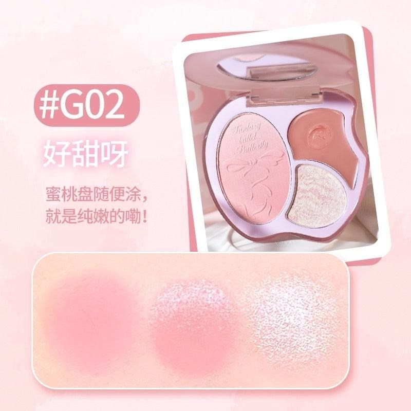Bảng Má Hồng + Highlight 3 Ô Gogo Tales Tipsy Moment GT731 Dễ Tán Bám Màu Tốt Lên Màu Cực Xinh
