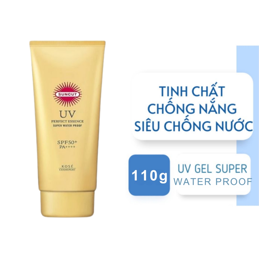 Tinh Chất Chống Nắng Kosé Suncut Super Waterproof SPF50 PA+++ Siêu Chống Nước Mỏng Nhẹ Trên Da Nhật Bản 60g