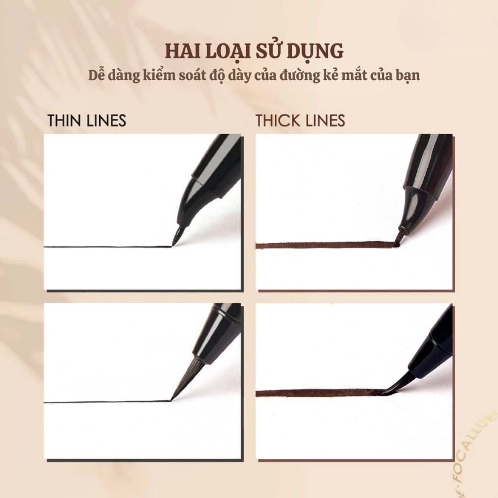 Kẻ Mắt Nước Focallure Siêu Mảnh Nhanh Khô Tức Thì Lâu Trôi Lasting Waterproof Liquid Eyeliner FA200 0.6g