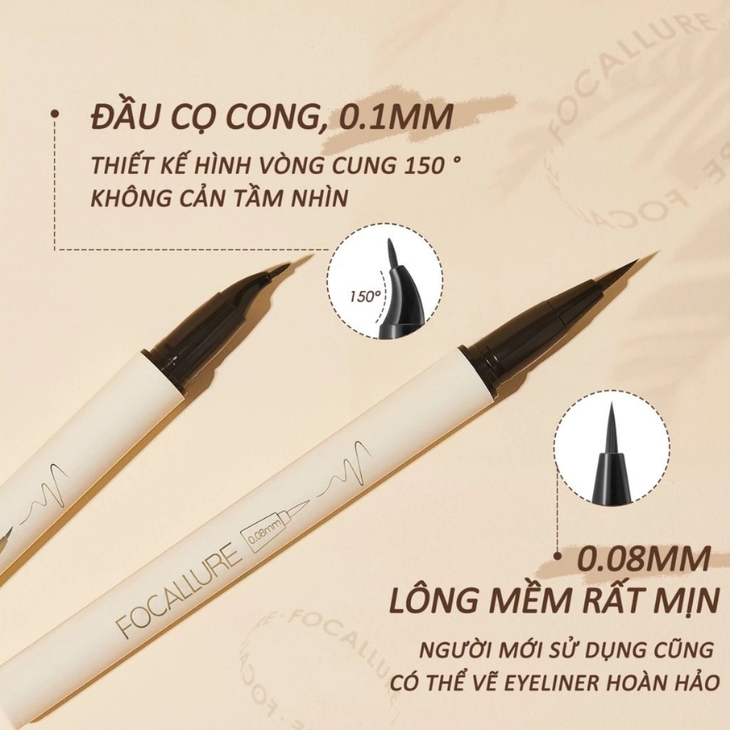 Kẻ Mắt Nước Focallure Siêu Mảnh Nhanh Khô Tức Thì Lâu Trôi Lasting Waterproof Liquid Eyeliner FA200 0.6g