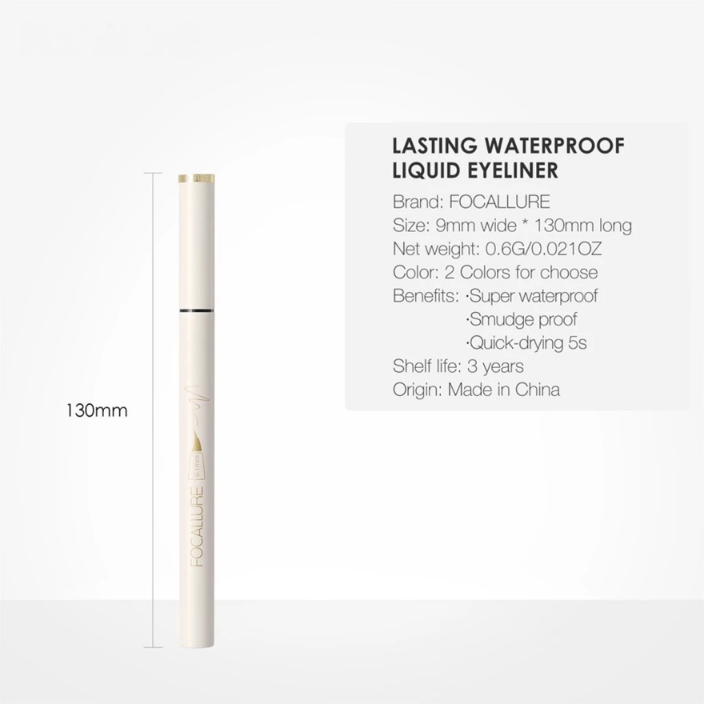 Kẻ Mắt Nước Focallure Siêu Mảnh Nhanh Khô Tức Thì Lâu Trôi Lasting Waterproof Liquid Eyeliner FA200 0.6g