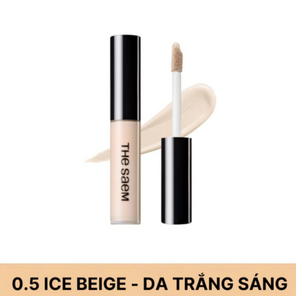 Kem Che Khuyết Điểm The Saem Che Phủ Tốt Mỏng Nhẹ Cover Perfection Tip Concealer SPF28 PA++ Hàn Quốc 6.5g