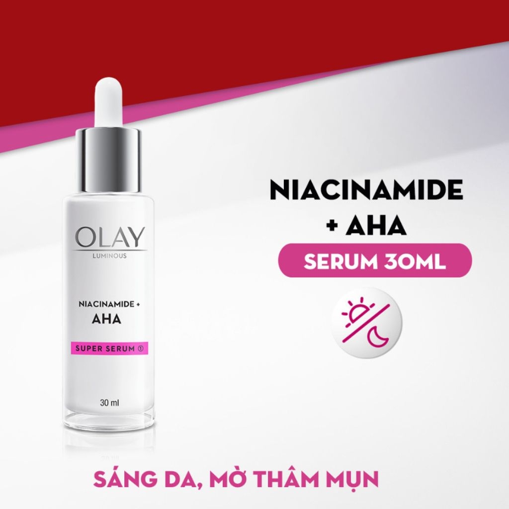 Tinh Chất Super Serum Olay Trắng Da Mờ Thâm Trẻ Hóa, Cấp Ẩm Căng Bóng Chai 30ml