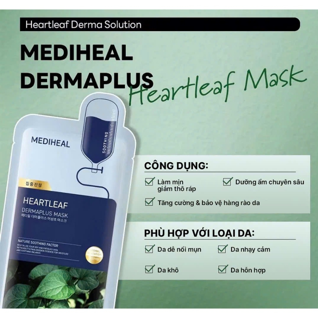 Mặt Nạ Mediheal Dermaplus Cấp Ẩm Dưỡng Sáng Phục Hồi Da Mask Hàn Quốc