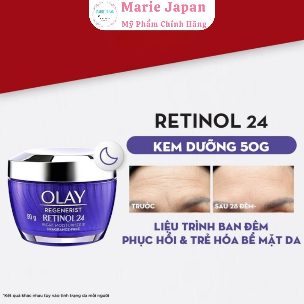 Kem Dưỡng Da Olay Regenerist Ngăn Ngừa Lão Hóa, Mờ Nếp Nhăn Ban Đêm Hộp 50g