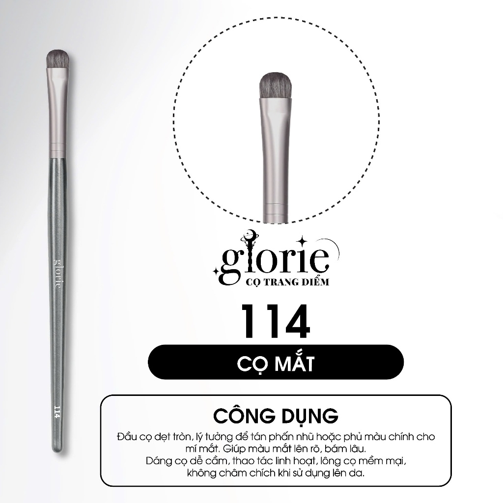 Cọ Trang Điểm Glorie Makeup Chuyên Nghiệp Lông Siêu Mềm Bám Phấn Professional Brush