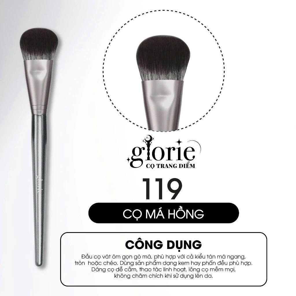 Cọ Trang Điểm Glorie Makeup Chuyên Nghiệp Lông Siêu Mềm Bám Phấn Professional Brush