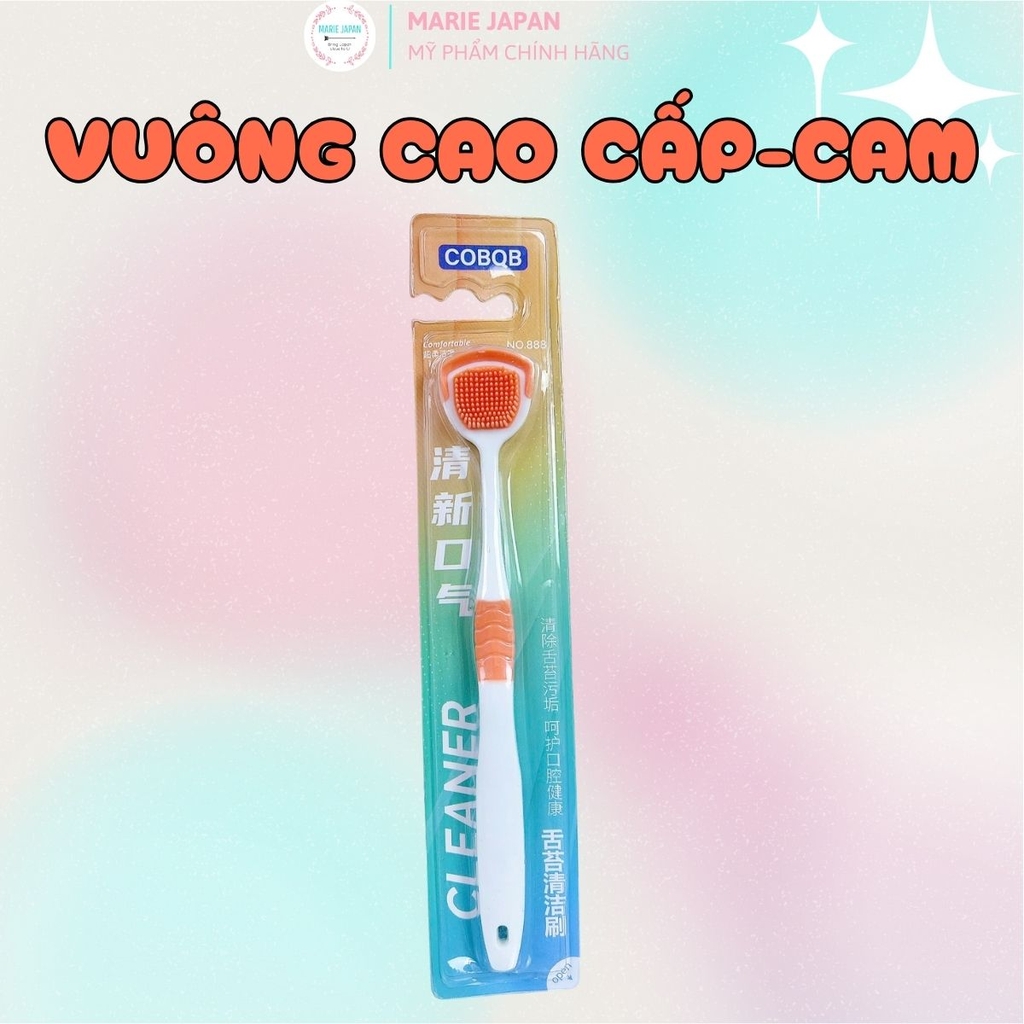 Dụng Cụ Cạo Lưỡi COBQB No.C08 Mềm Mại Làm Sạch Vi Khuẩn Giảm Hôi Miệng