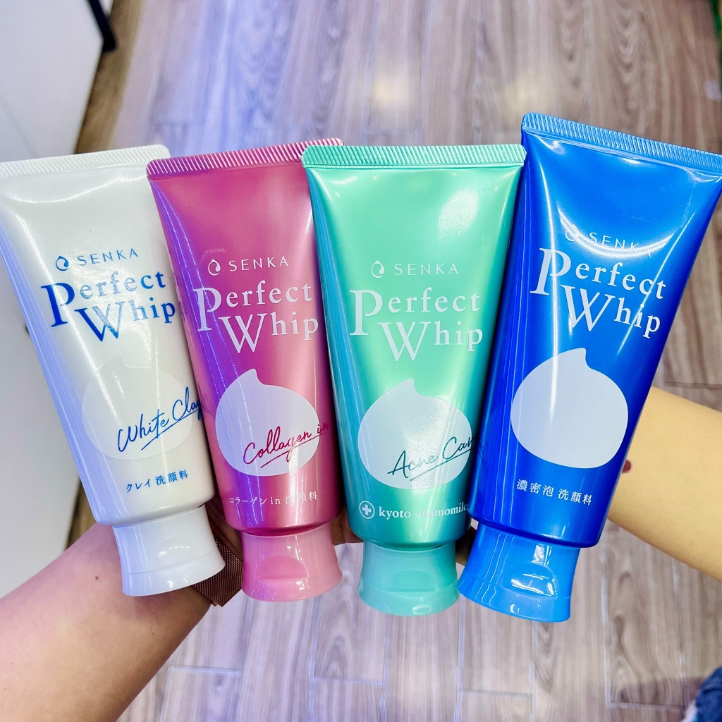 Sữa Rửa Mặt Tạo Bọt Senka Perfect Whip Sáng Da Làm Sạch Sâu 120g Chính Hãng
