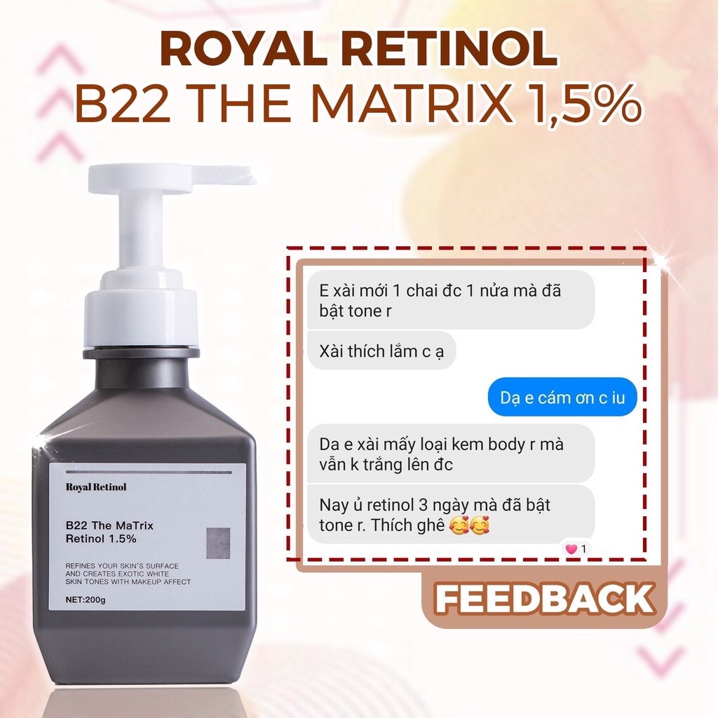 Kem Ủ Trắng Da Royal Retinol B22 Matrix Retinol 1.5%